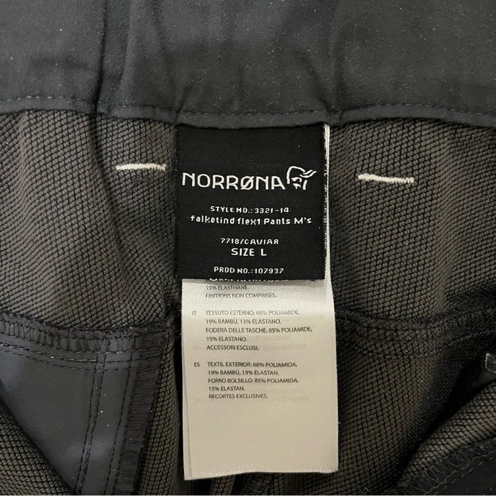 Norrona Men’s Falketind Flex1 Mountaineering Hiking Pants - Black Large - Picture 5 of 5